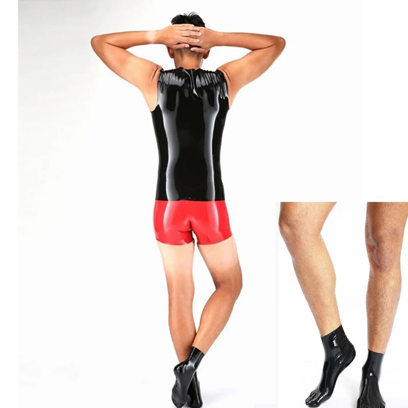 customized gloves latex fetish men catsuit sexy fetish long gloves opera latex handmade rubber bodysuit for men cosplay