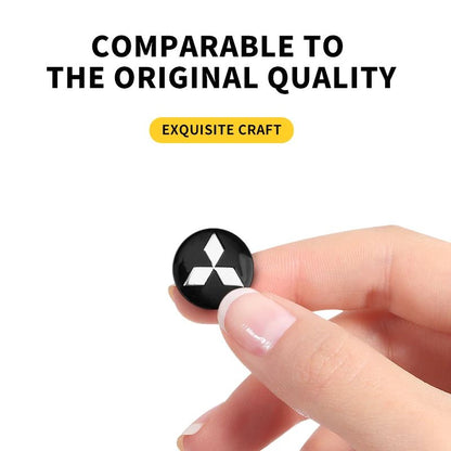 Emblema de 14mm para Chave de Carro, Adesivos para Chave de Carro de Reposição para Mitsubishi Logo ASX Outlander Lancer Pajero Eclipse Galant Mirage