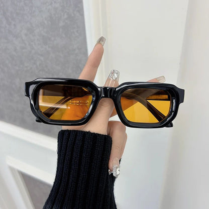 Luxurious Rectangle Sunglasses Women Men Fashion Brand Designer Casual Sun Glasses Female Male Plastic Outdoor Eyewear