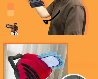 Anime Chainsaw Man Mask Headgear Denji Cosplay Accessories Pochita Caps Half Face Mask Masquerade Halloween Party Custom Prop