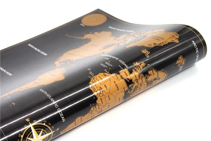 International Erase Scratch Maps - Explore Adventure Maps 58X83 CM - Deluxe Scratch Off Maps Travel Poster Room Office Decor