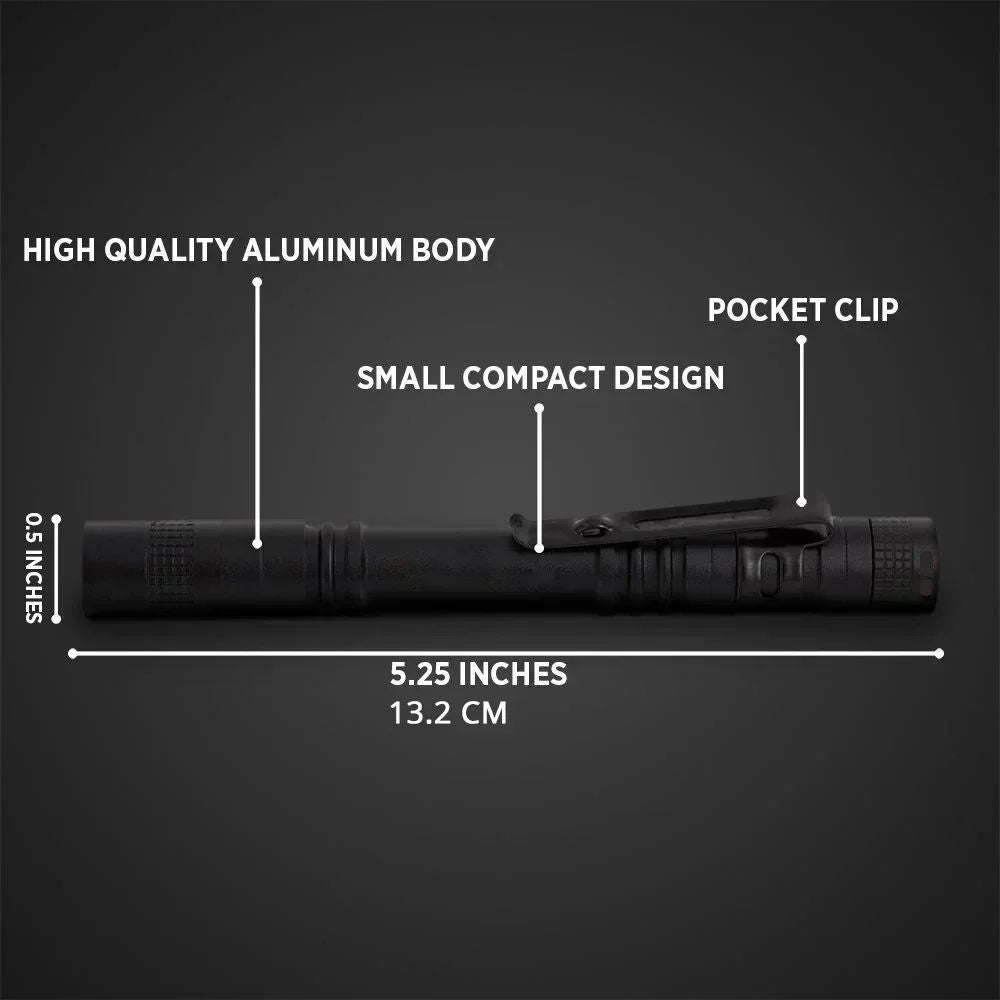 Portable Mini LED Pen Flashlight With Pen Clip Handheld Ultra Pocket Torch Use AAA Battery For Outdoor Camping Emergency Lamp