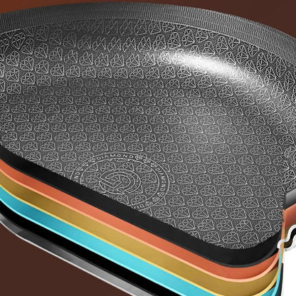 Panela de Fritura Antiaderente Giyoca Honeycomb Wok Não Revestida Aço Inoxidável 316 Utensílios de Cozinha Domésticos Multifuncionais Universais para Fogões