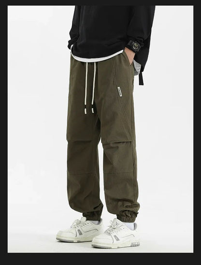 2024 M-5XL Calça Masculina de Algodão e Cânhamo Primavera e Outono Nova Calça Larga com Cordão Calça Saruel Harem Calça Casual Japonesa