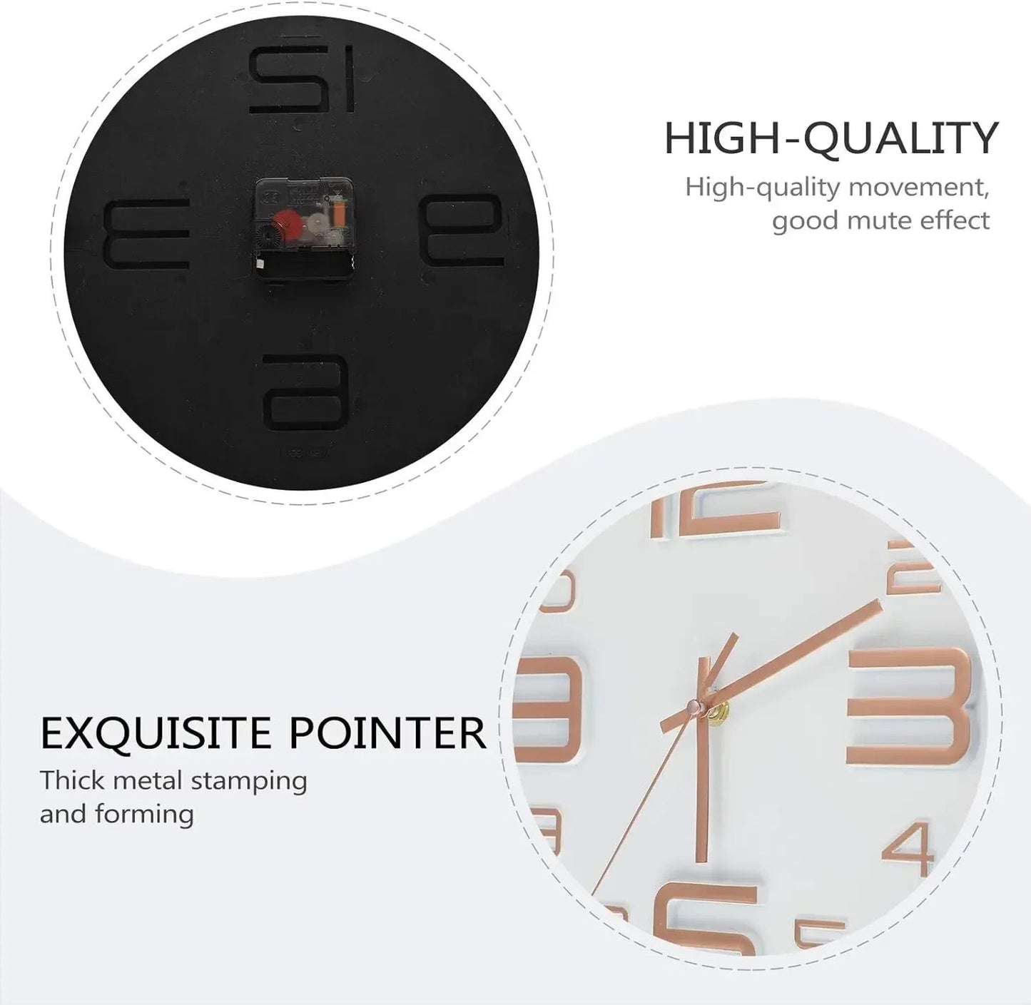 8 Inch Modern Simple Fashion Wall Clock Suitable For Bedroom, Living Room, Study Room Decorative Clock