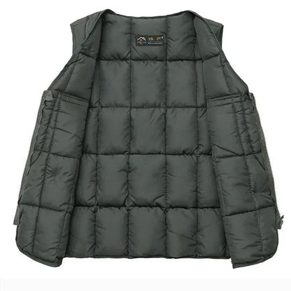 Jaqueta Colete Masculino de Inverno Grosso Quente com Vários Bolsos, Colete de Pesca de Caça, Colete Tático Masculino ao Ar Livre, Casacos Quentes Sem Mangas com Zíper