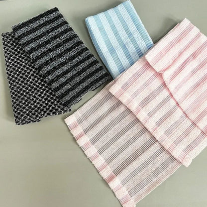 Exfoliating Washcloth Back Scrubber for Shower for Men Silver-ion Multi-Function Foam Bath Towel Ultra-Long Exfoliating Towels