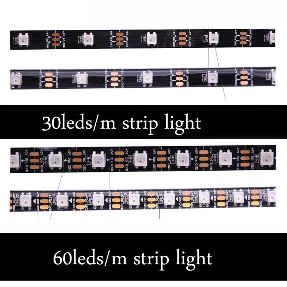 Addressable Rainbow PC Digital WS2812b LED Strip Light for 5V 3pin ARGB Header PC Case Asus Aura Sync RGBIC Fusion MSI Mystic