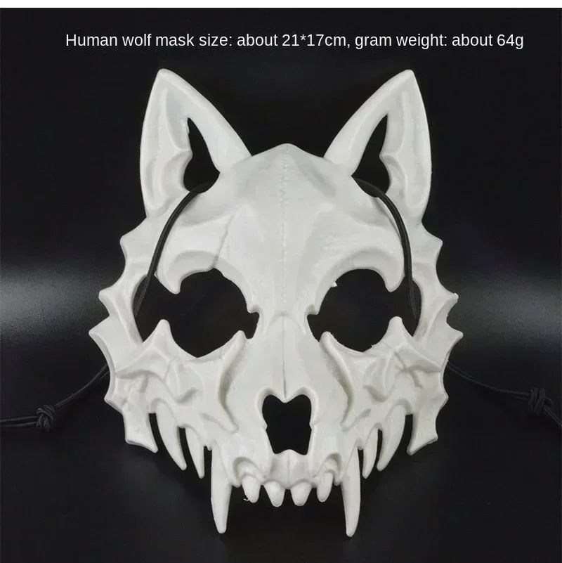 Halloween Half Face Mask Popular Dragon God Fierce Tiger Night Dog Man Wolf Costume Skull Performance Mask Mask Deadpool Terror