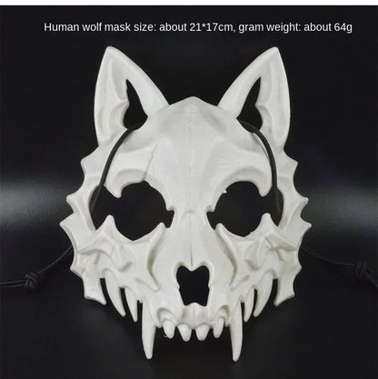 Halloween Half Face Mask Popular Dragon God Fierce Tiger Night Dog Man Wolf Costume Skull Performance Mask Mask Deadpool Terror