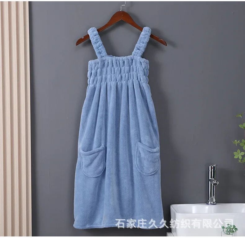 Women Wearable Bath Towel Wearable Towels Coral Fleece Women's Bath Skirt Absorbent Bath Skirt Shower Sauna Wear Towel