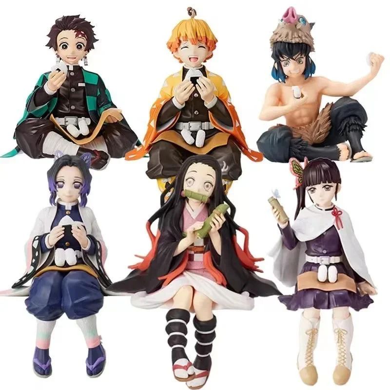 Bonecos de ação colecionáveis de Demon Slayer Kimetsu No Yaiba Anime Tanjiro Nezuko Inosuke Anime