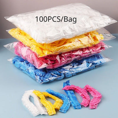 Toucas de Banho Descartáveis Acessórios para Sauna Transparentes e à Prova d'Água Toucas Descartáveis para Cabelo Produtos de Banheiro para Casa