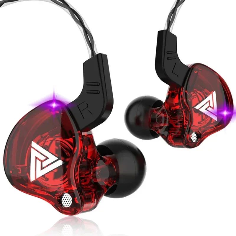 VIKEFON QKZ AK6 Fone de Ouvido Intra-auricular com 6 Drivers Dinâmicos, Headphone com Microfone, Estéreo Esportivo HIFI, Fone de Ouvido Monitor com Subwoofer