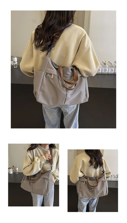 Multi Functional Tote Bag: Durable Nylon Work & Daily Shoulder Purse, Large Capacity Handbag Crossbody Bags for Women Daily Use