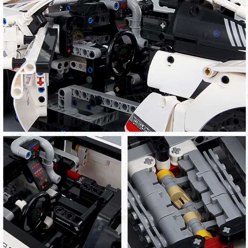 Technology Speed Champions 1580PCS 1:8 Scale Racing Car Detailed Building Blocks Model Car Display Vehicle Collection Decor Gift