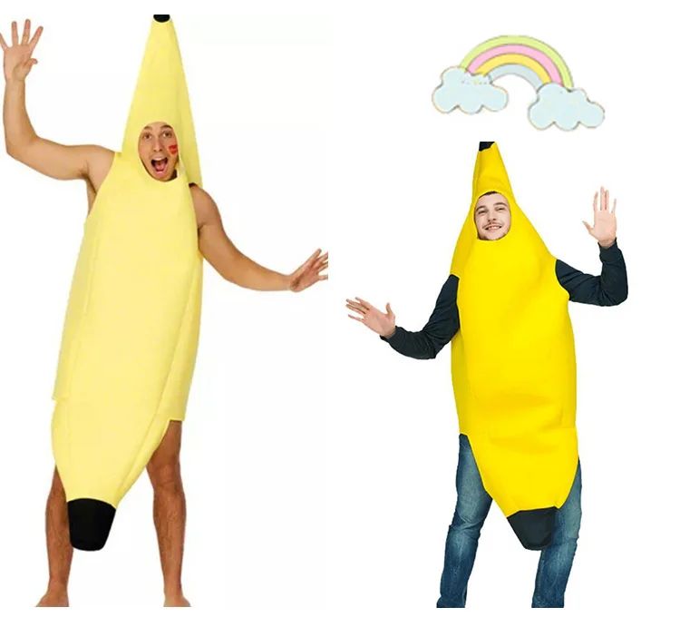 Carnival Costume For Men Funny Sexy Banana Cosplay Adult Fancy Dress Novelty Halloween Christmas Party Decorations Clothing