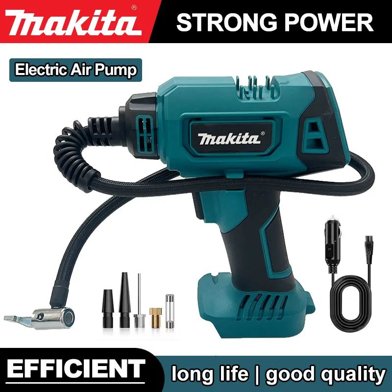 Bomba de Ar Elétrica Portátil sem Fio Makita 12V Compressor de Ar Portátil Recarregável para Carros para Bateria Makita 18V