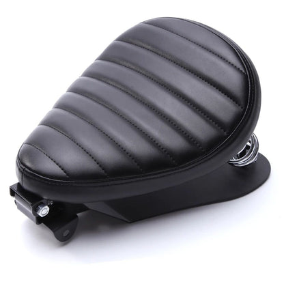 1 CONJUNTO de Assento Solo de Couro Retrô para Moto com Suporte de Mola de 3" para Harley Custom Chopper Sportster Bobber Honda Yamaha Kawasaki