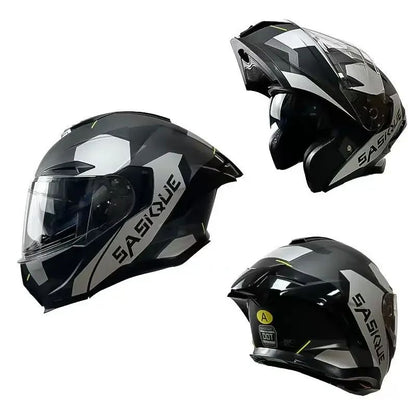 Capacete Articulado de Moto com Bluetooth Lente Dupla Off-road Capacete de Corrida Cascos para Moto Capacete de Moto Aprovado pelo DOT Para BMW