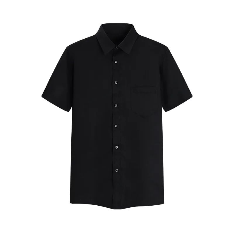 Short-sleeved Solid Color Shirt High-end Business Daily Tops Company Uniforms Can Be Customized With Printed Embroidery 2021 New