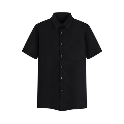 Short-sleeved Solid Color Shirt High-end Business Daily Tops Company Uniforms Can Be Customized With Printed Embroidery 2021 New