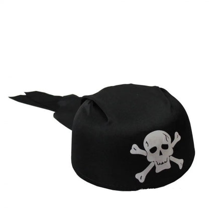 Kids Pirate Costume Black Vest with Eyeshade Hat Pirate Hook and Bag Set for Children Boy Halloween Theme Party Cosplay Dress Up