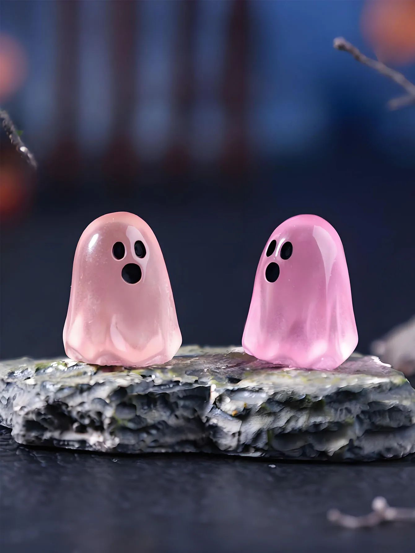 5/10Pcs Luminous Ghost Figures Glowing At Night Action Figure Mini Micro Landscape Miniatures Halloween Decoration Gifts