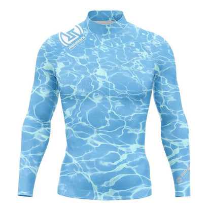 HotSale Men's Surfing Shirt Camouflage Lycra Rashguard RIGHTTRACK For Surf Sportswear Beach UV Swimwear UPF50  Clothes