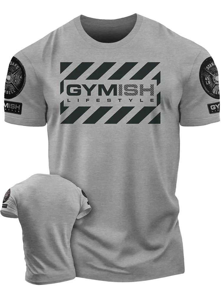 3D Printed Workout Men's T-Shirt  For Comprehensive Exercise Funny Gym T-Shirt Men's Short Sleeves Muscle Man Tough Guy T-Shirt