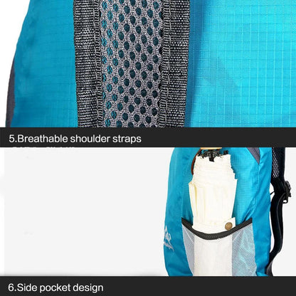 Mochila Esportiva Dobrável Impermeável Ultrafina Portátil Leve para Viagem, Adequada para Camping, Corrida, Fitness