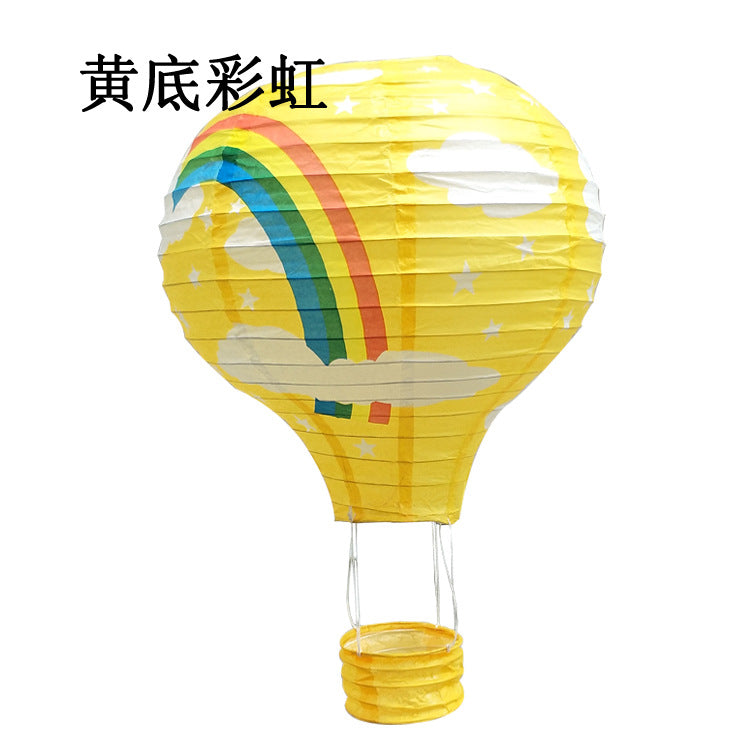 1pc Ceremony Holiday Party Folding Paper Lantern Hot Air Balloon Shape 30/40cm Pink Blue For Kids Baptism Birthday Wedding Decor
