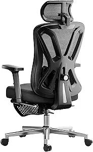 p5 ergonomic office chair, desk chair with adjustable lumbar support and height, comfortable mesh computer chair with footrest