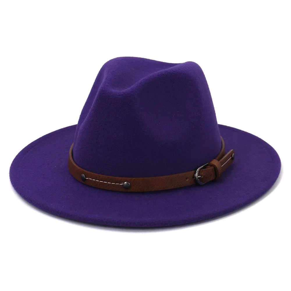 Fedoras Winter Hat For Women 59-61CM Men Panama Felted Jazz Hats New Trilby Church Cap sombreros de mujer