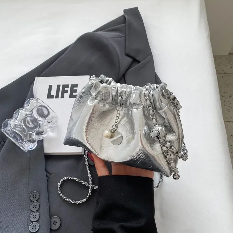 Y2K Millennium Bag Women 2025 New High Sense Shoulder Bags Summer Chain Bag Fashion Bucket Bag Messenger Bags Purses Handbags