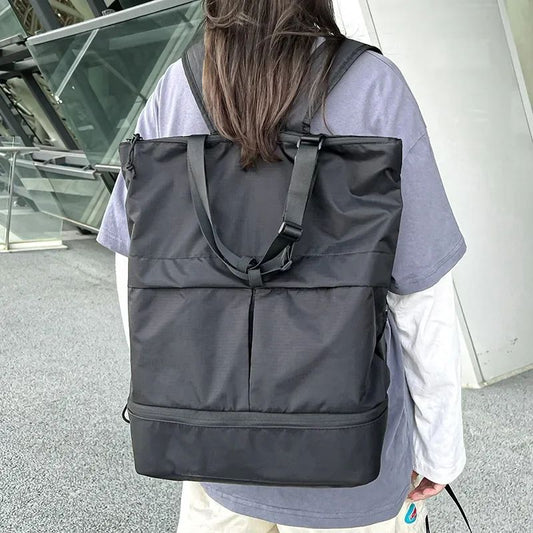 Mochila Feminina e Masculina Grande Capacidade Unissex Mochilas Nylon Impermeável Bolsa Esportiva Bolsas Escolares Tendência Portátil Lazer Viagem Bolsa de Mão