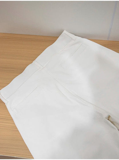 BC Elastic, comfortable and breathable summer men's versatile casual loose white shorts