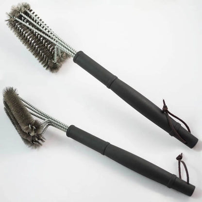 Grill Cleaning Brush BBQ Tool Grill Brush 3 Stainless Steel Brushes In 1 Cleanin Bbq Accessories Best Cleaner Barbecue