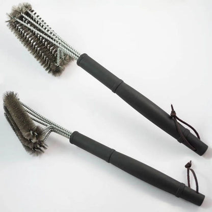 Grill Cleaning Brush BBQ Tool Grill Brush 3 Stainless Steel Brushes In 1 Cleanin Bbq Accessories Best Cleaner Barbecue