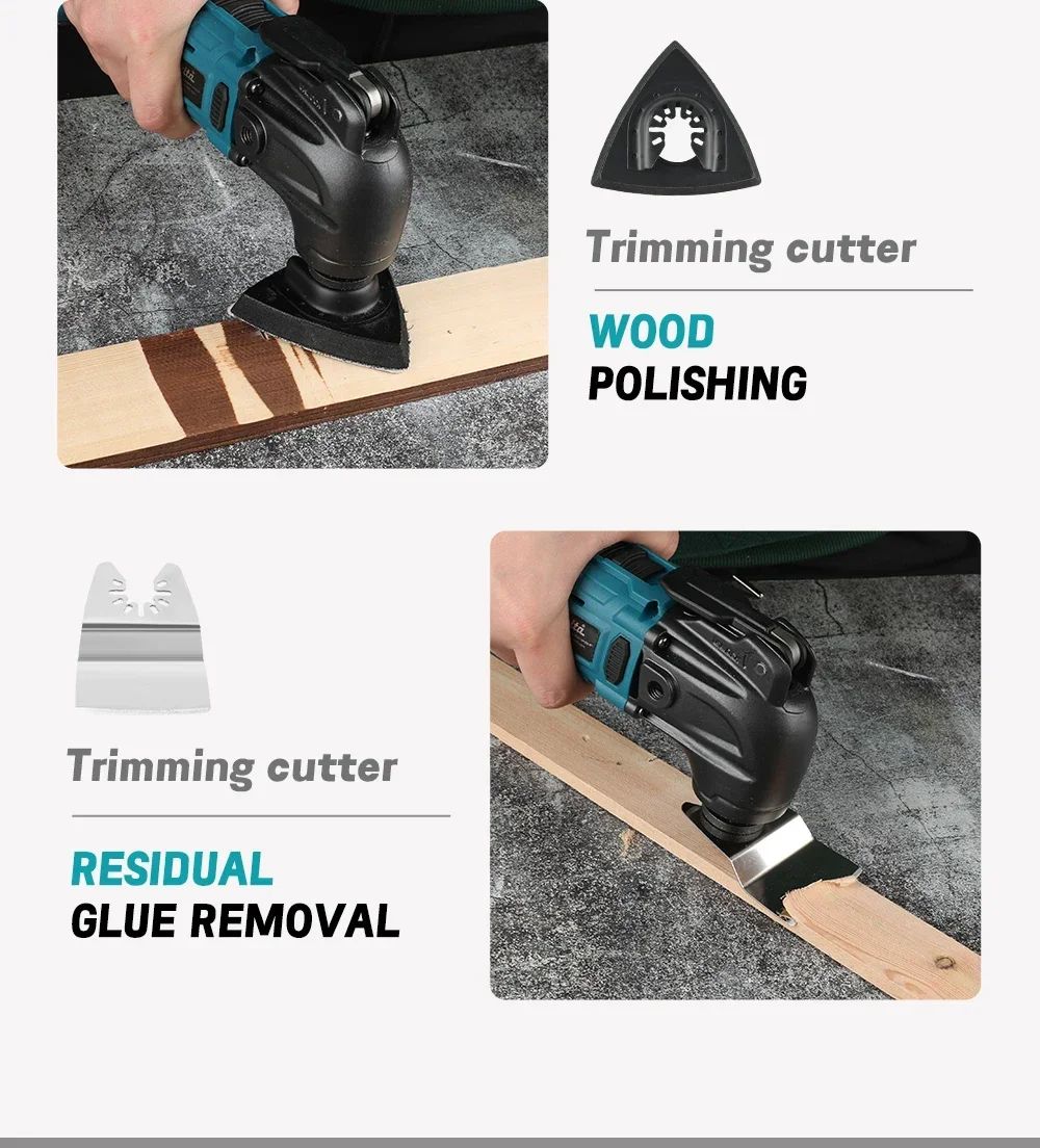 Cortador de acabamento Makita 18V: 6 configurações de marcha, bateria Li-Ion 18/20V, 340-326mm de comprimento, multiuso para serrar, cortar, escavar