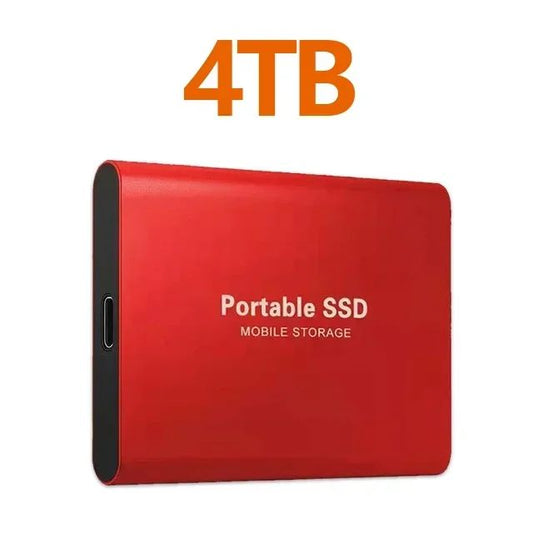 Portable SSD 1TB High Speed Hard Drive USB3.1 Type-C Solid Disk 2TB 4TB External ssd Original Hard Disk for Phone/Loptop/PC/Mac