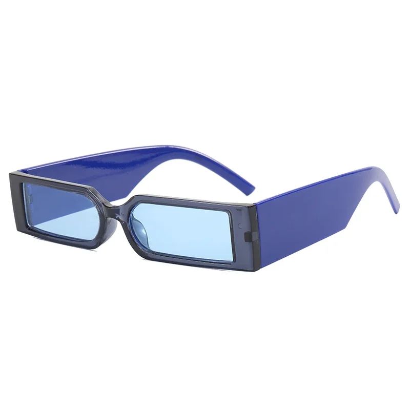 Óculos de Sol Retangulares de Luxo Masculinos Hip Hop Vintage Designer Shades Pretos Pequenos Personalidade UV400