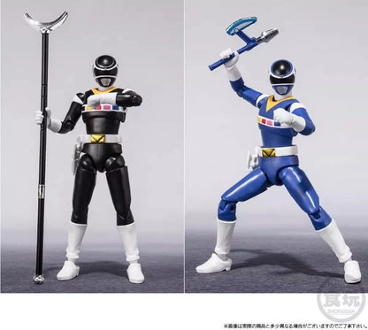 Bandai Genuíno SHODO Super Sentai Anime Figura Denji Sentai Megaranger Brinquedos de Ação Meninos Meninas Presente de Natal Modelo Colecionável
