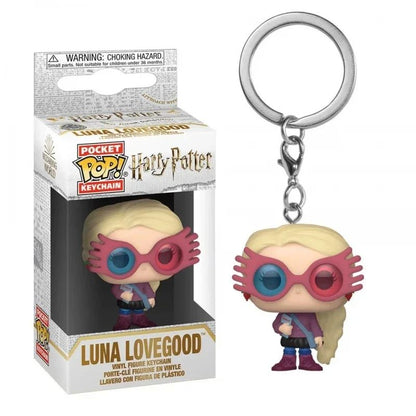 2025 Novo Chaveiro FUNKO Harry com Caixa Ginny Ron Fawkes Hedwig Hermione Pocket Boneco de Ação de Vinil Brinquedos Presentes Decoração
