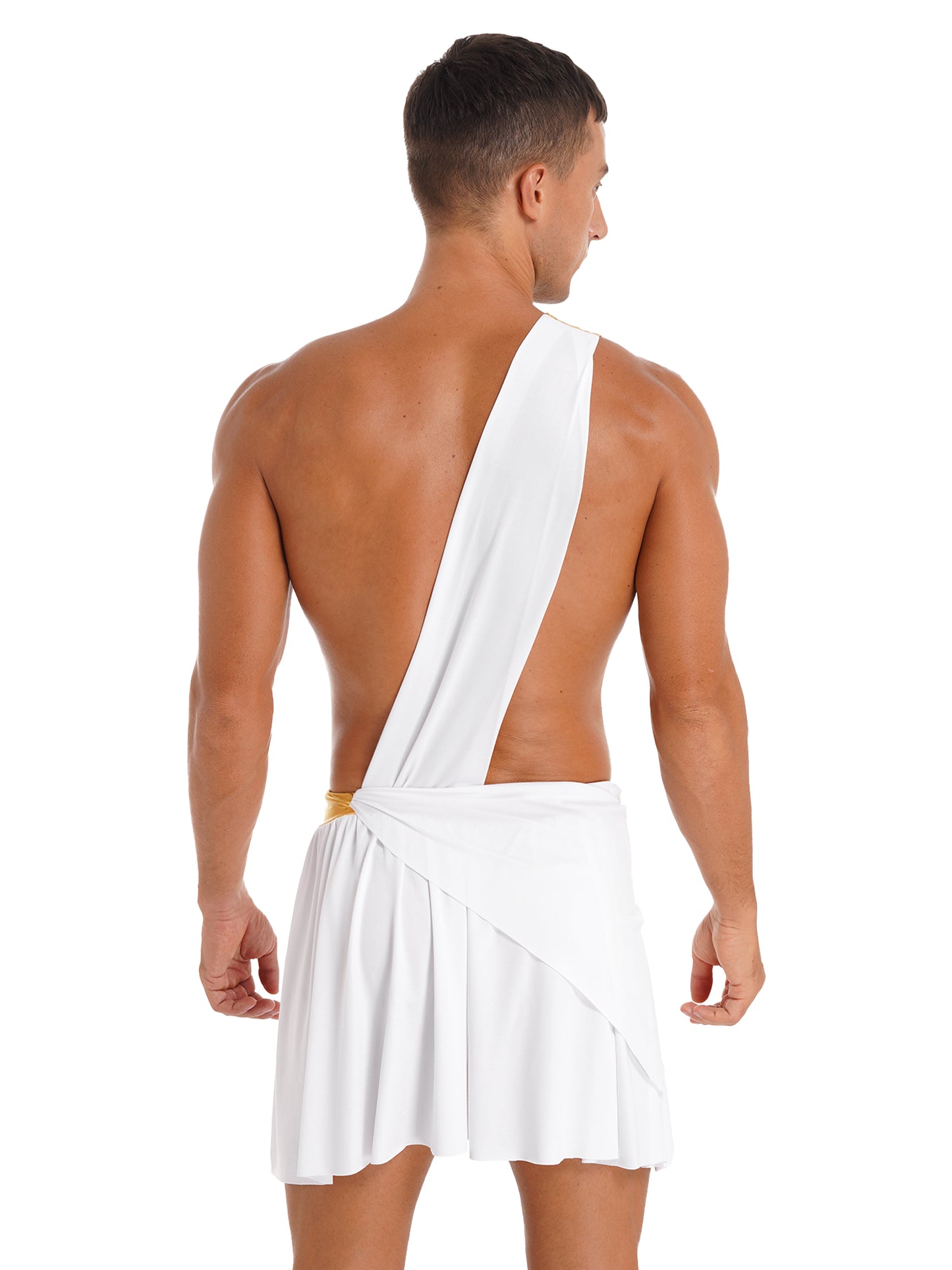 Mens Roman Toga Costume Ancient Greek Gods Senator Emperor Robe Uniform Halloween Party Cosplay Role Play Fancy Dress