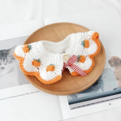 Colar de morango para gatos, feito à mão, coleira de cachorro de estimação pequena, feita à mão, babador, adequado para fotografia de animais de estimação