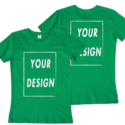 UE Size Custom Team T-shirt for Women, Add Your Own Design in Front and Back, Print and Text, High-quality T-shirt for Men