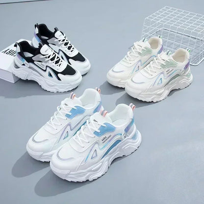 2025 Sneakers Women Platform Flat Shoes Woman Shoes Green Casual Trainers Ladies Chunky Sneakers Women Shoes