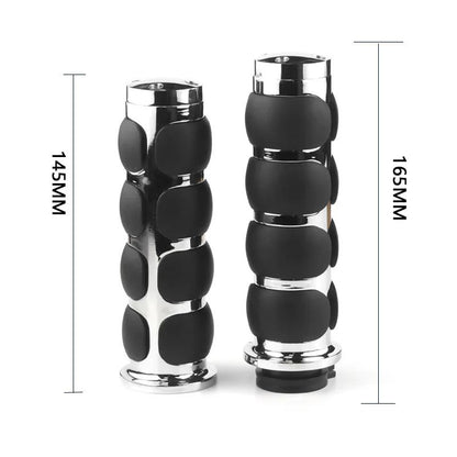 Manoplas Retro para Guidão de Motocicleta 25 MM de Alumínio e Borracha para Harley Touring Softail Fat Boy Sportster XL 883 1200 Dyna