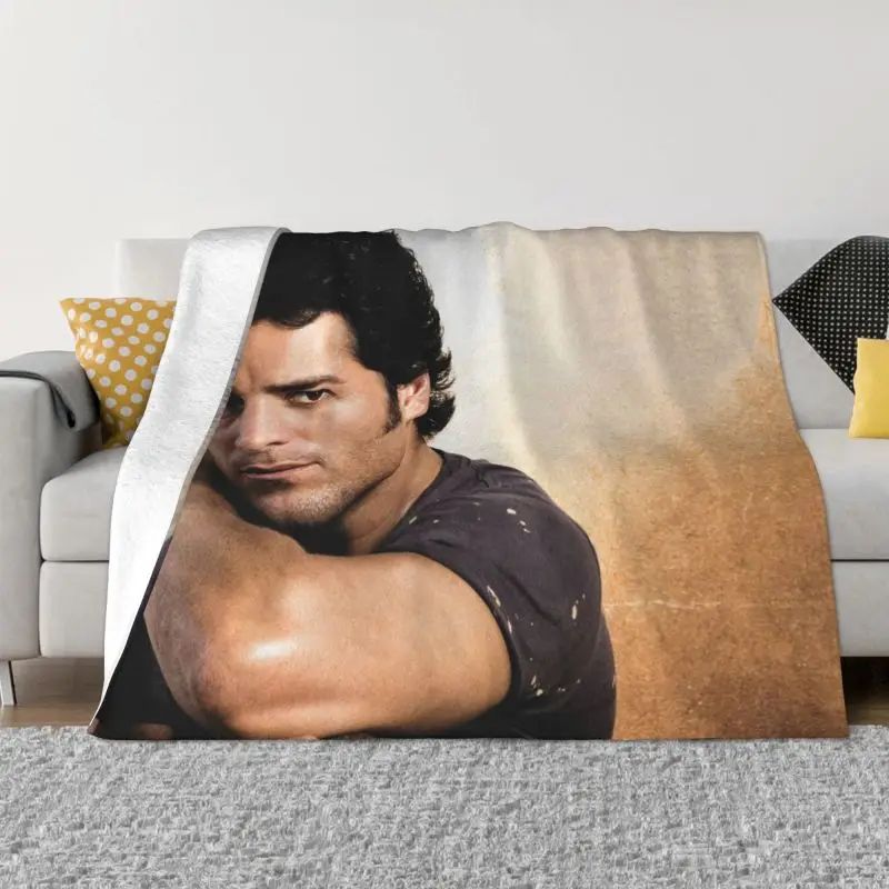 Chayanne Cantor Latino de Pop Porto-Riquenho Cobertor Ultra Macio de Lã Quente Cobertores de Flanela para Cama Carro Sofá Colchas